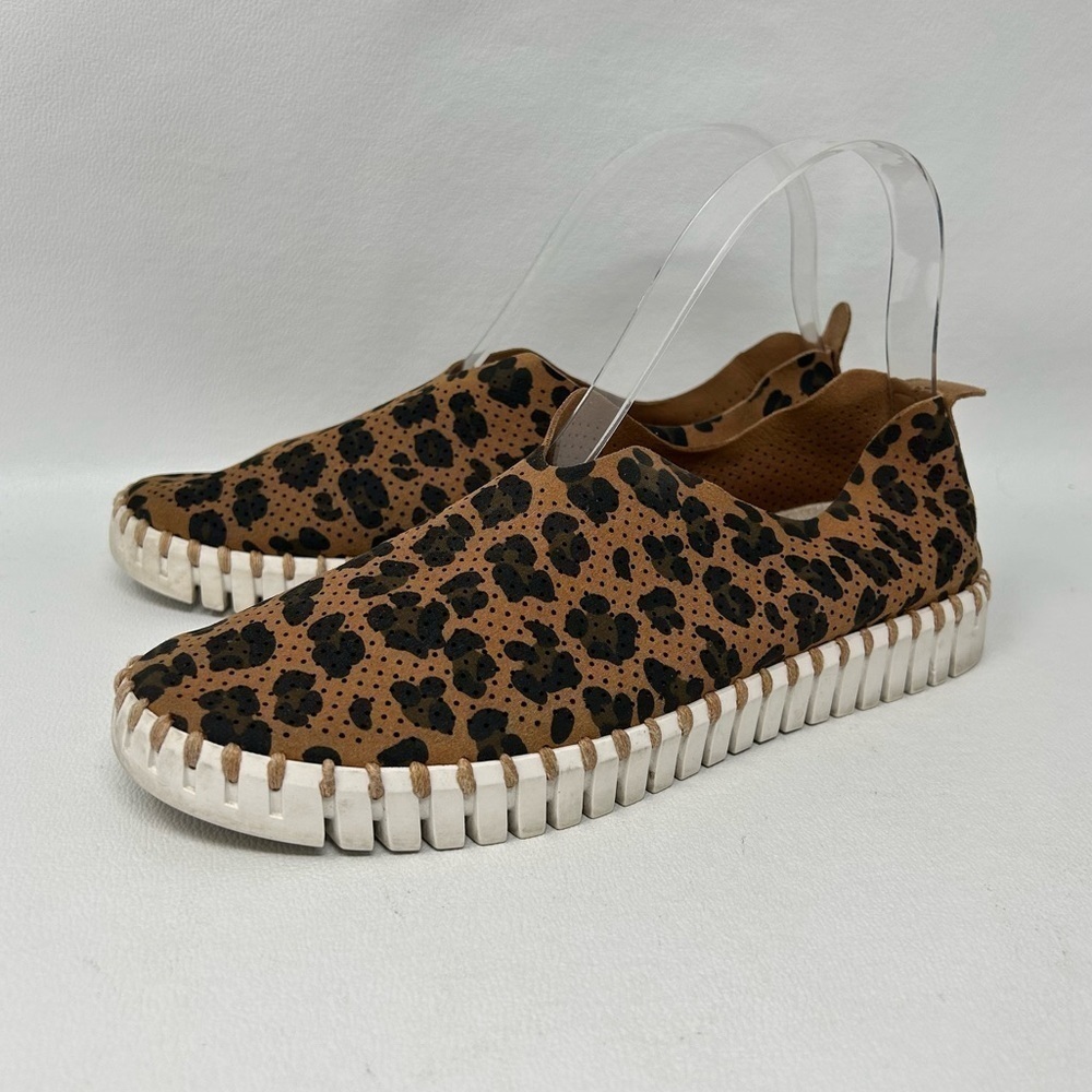 Ilse Jacobsen Tulip Animal Print Leather Flats Shoe Women’s EU 37/US 6.5-7